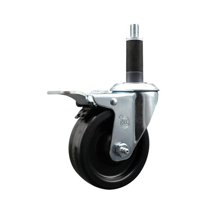 Service Caster 4'' Phenolic Swivel 1'' Expanding Stem Caster Total Lock Brake SCC-EXTTL20S414-PHR-1
